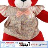 خرس 110 سانت لباس دار قرمز دخترانه زیپ دار
