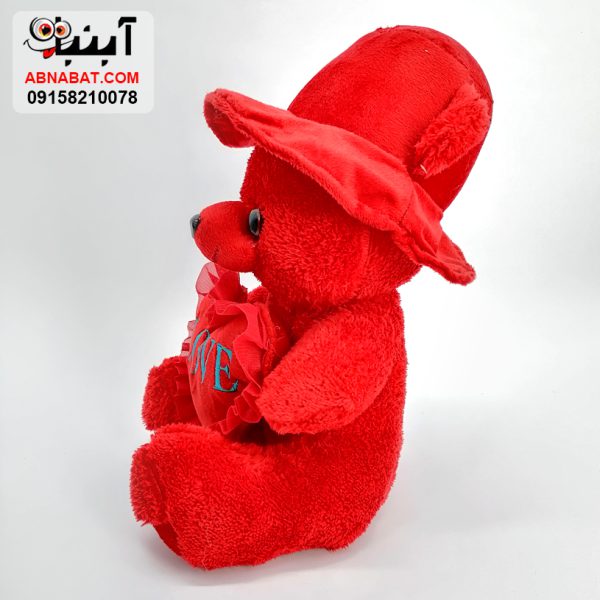 عکس عروسک خرس ولنتاین کلاه دار